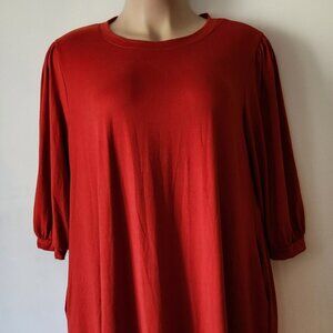 Pastel by Vivianne dress A-line sz 3X red versatile EUC